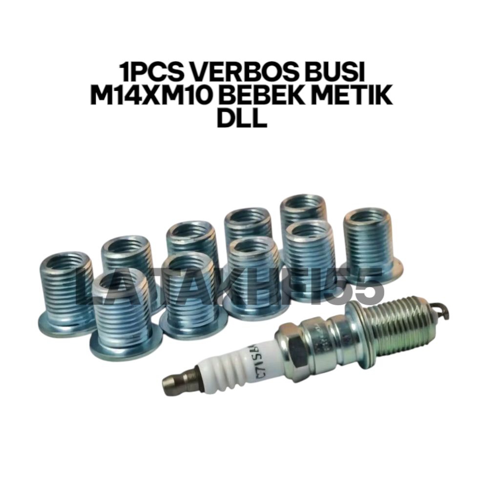 1pcs bos busi sok drat busi beben n metik busi pendek drat luar m14x1.25 dalam m10x1.0 bukan verbos 