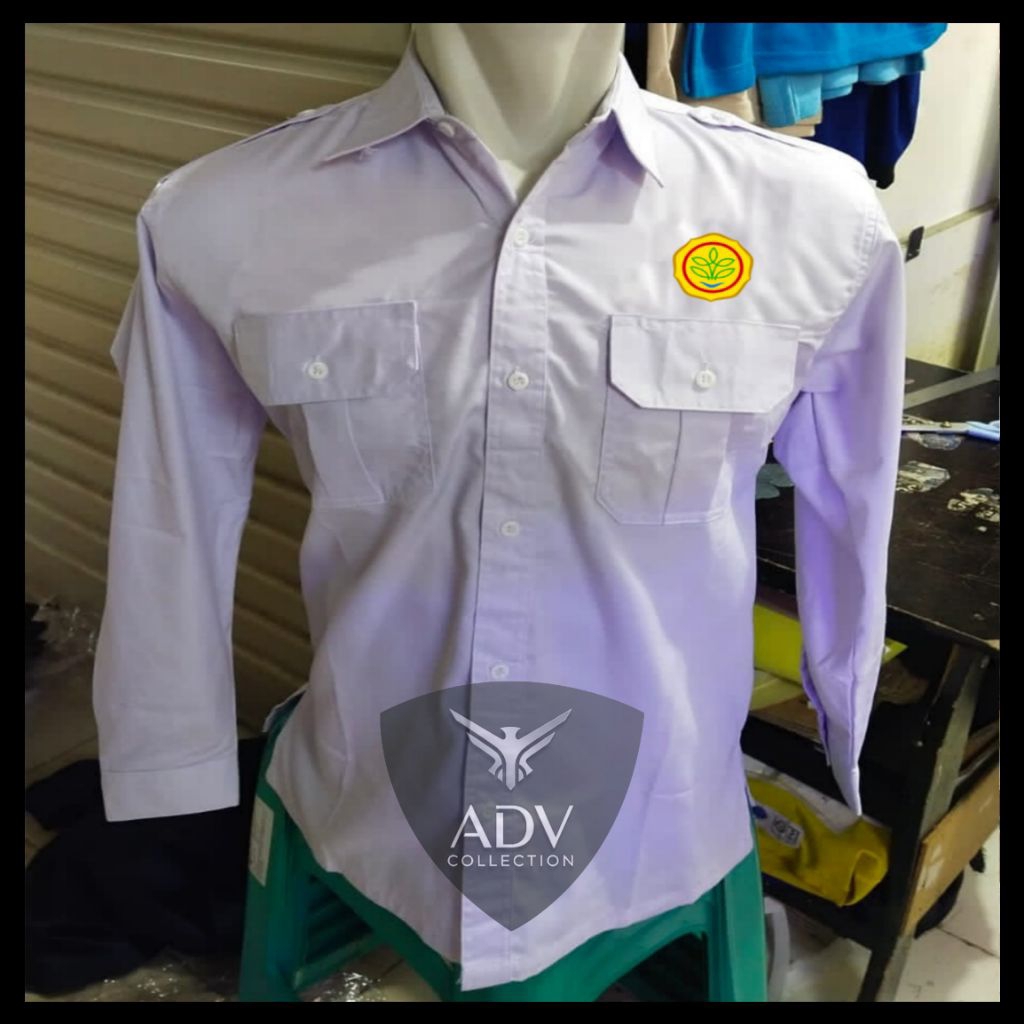Kemeja PERTANIAN RI Seragam Kementerian Pertanian RI Putih PDH Lengan Panjang Pria