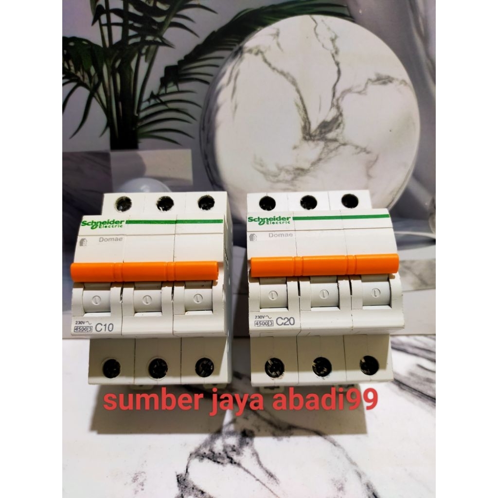 MCB domae 3phase C6 C10 C16 C20 C25 C32 C40 C50 C63 MCB listrik