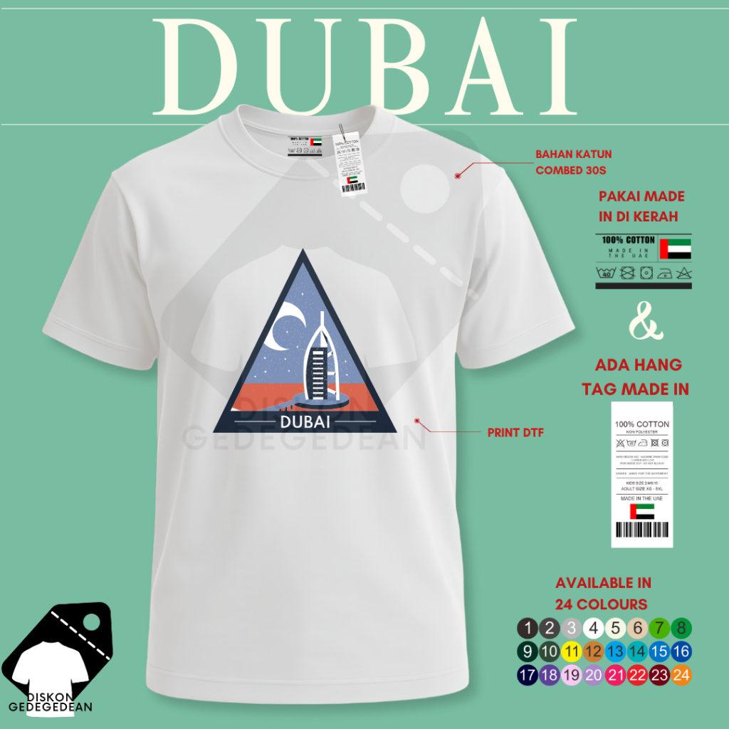 KAOS SOUVENIR OLEH OLEH NEGARA DUBAI - BAJU SOUVENIR OLEH OLEH NEGARA DUBAI - TSHIRT SOUVENIR OLEH O