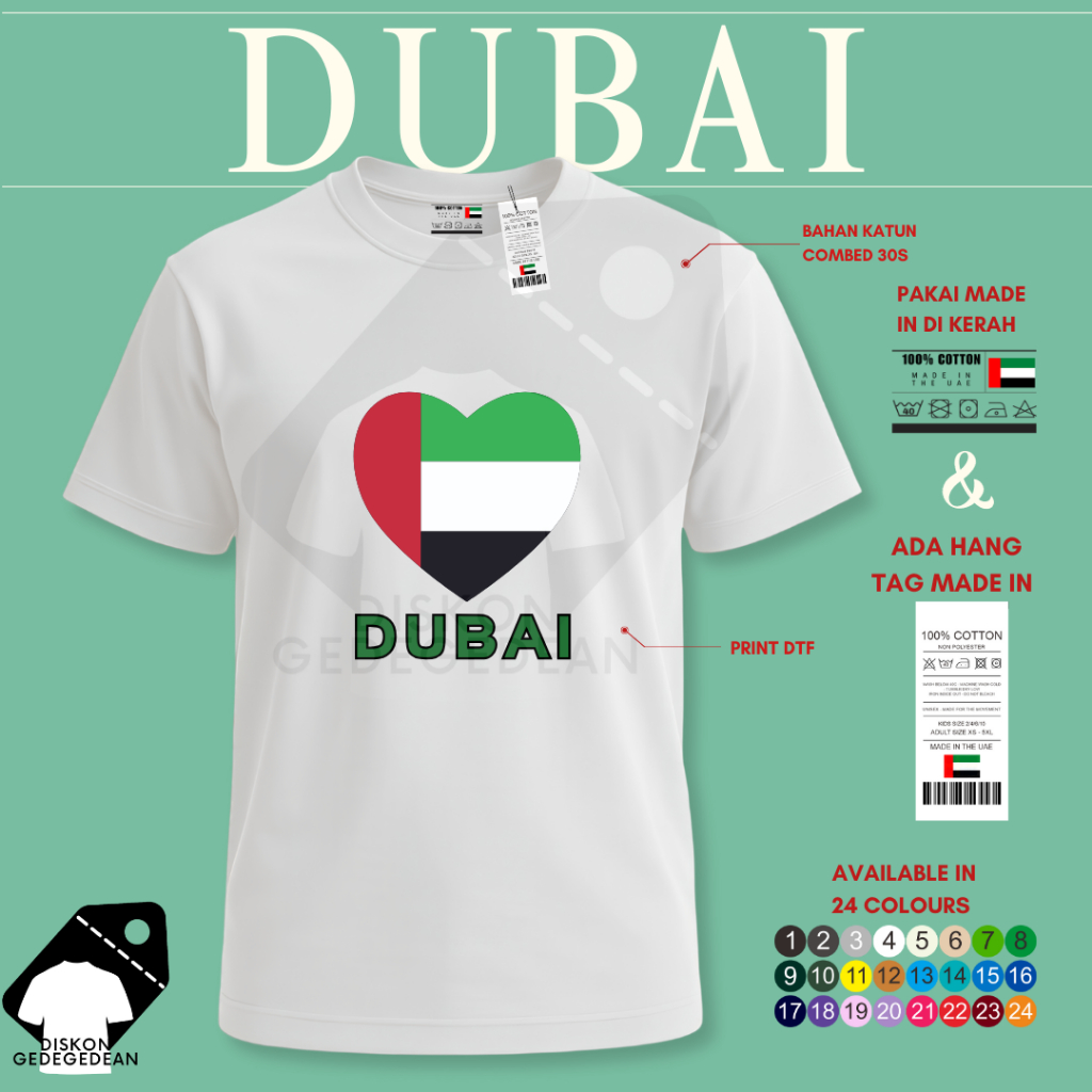KAOS SOUVENIR OLEH OLEH NEGARA DUBAI - BAJU SOUVENIR OLEH OLEH NEGARA DUBAI - TSHIRT SOUVENIR OLEH O