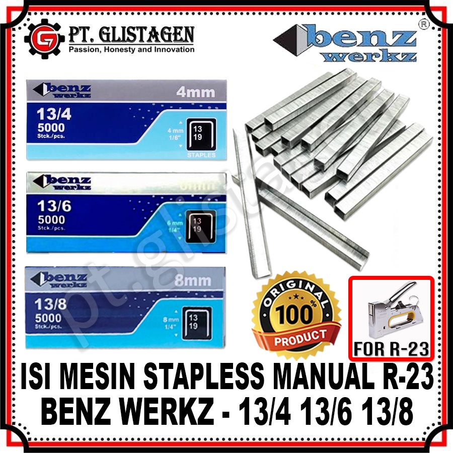 BENZ Isi Staples Mesin Staples Manual R-23 Isi Refill Staples Manual R23 Isi Refil Rapid Gun Stapler