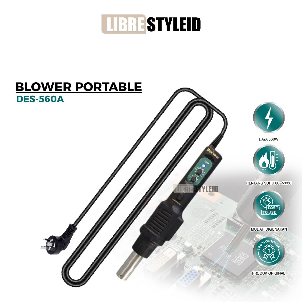 BLOWER PORTABLE DES 560A JERMAN ORIGINAL - HOT AIR PORTABLE DES 560 - BLOWER PORTABLE PRAKTIS - BLOW