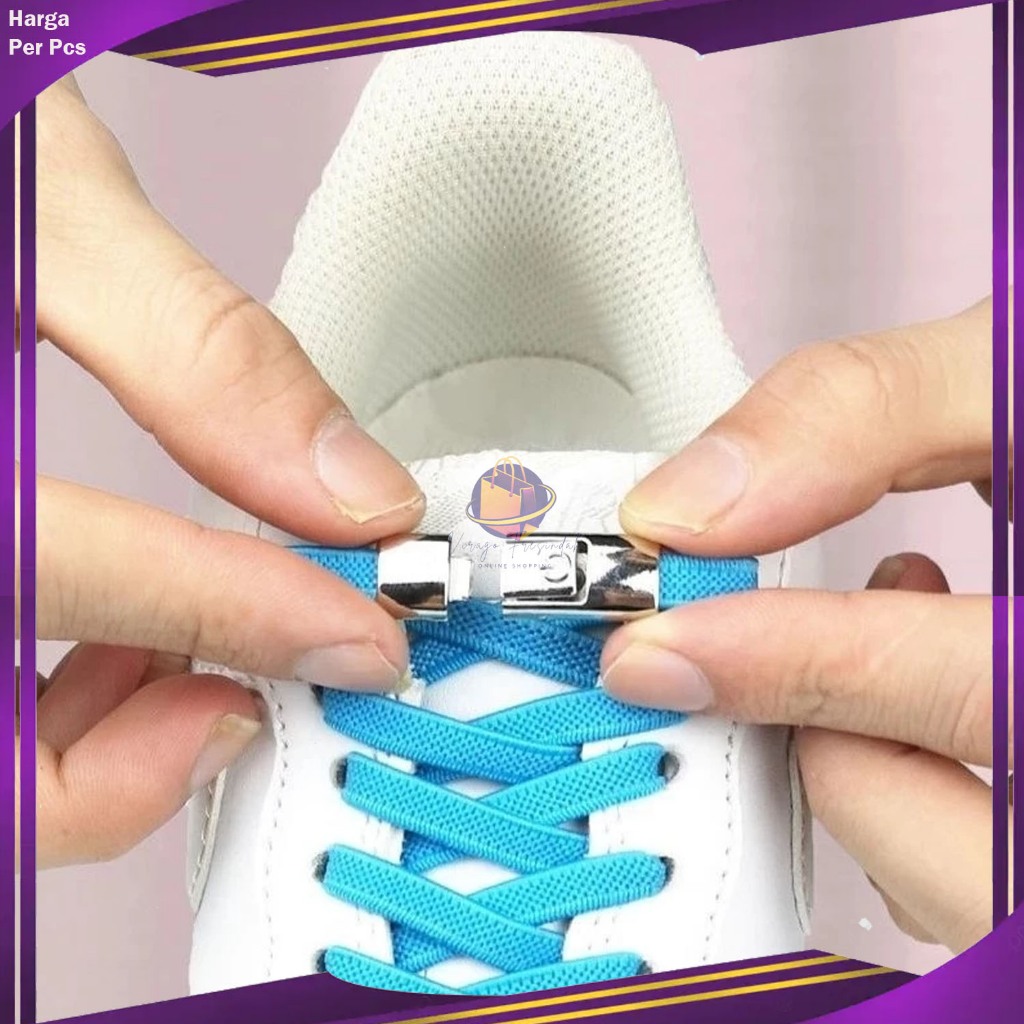 Tali Sepatu Elastis Tanpa Ikat untuk Sneaker Pria dan Wanita / Tali Sepatu Tanpa Tali