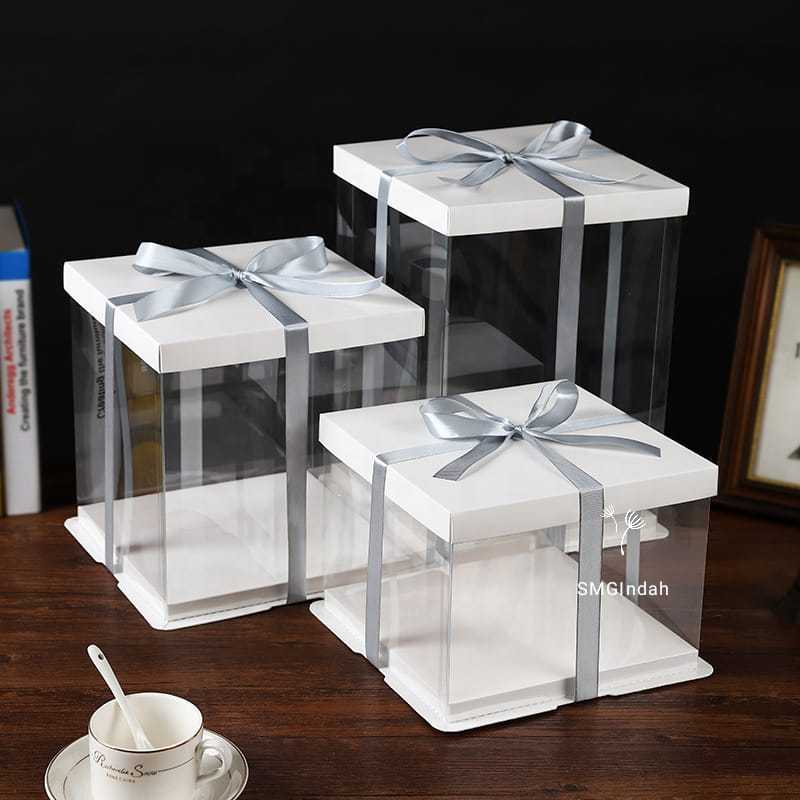 Alas 38 cm Cake Case Square / Kotak Kue bentuk Segi Empat / Gift Box / Cake Box / Mika Hantaran / Mi