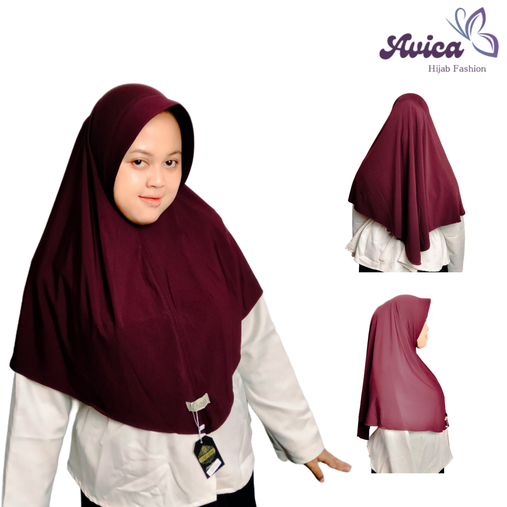 Alzea Hijab Luna - Jilbab Instan Syari Bergo Ped Antem Kerudung Jersey super premium by alzea