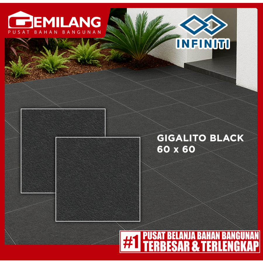 INFINITY GRANIT GIGALITO BLACK 60 x 60