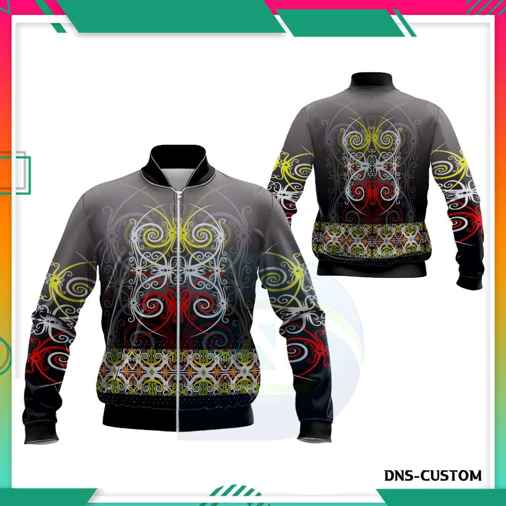 Jaket Dayak Motif Budaya Kalimantan Bahan Tebal Berkualitas