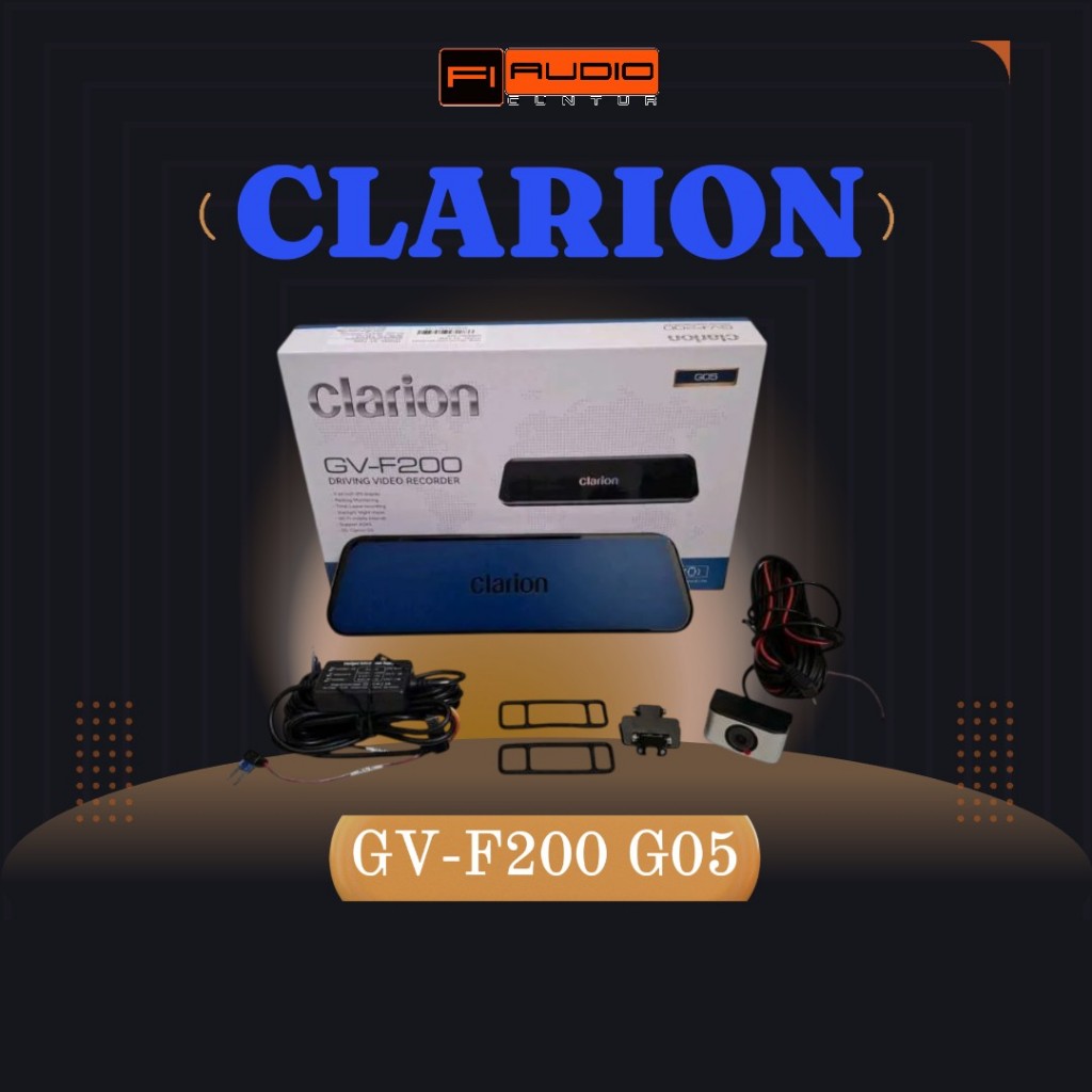 Dvr spion clarion gv-f200 g05 dashcam clarion gv-f200 g05 9.66 inch 4K+support wifi+ADAS free memori