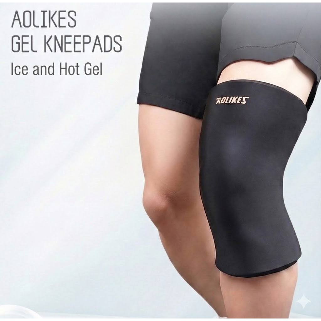 AOLIKES 3706 Knee Support Pelindung Lutut Gel Pad Gel Ice Pack Hot Kompres Cedera Otot Keseleo Terkilir