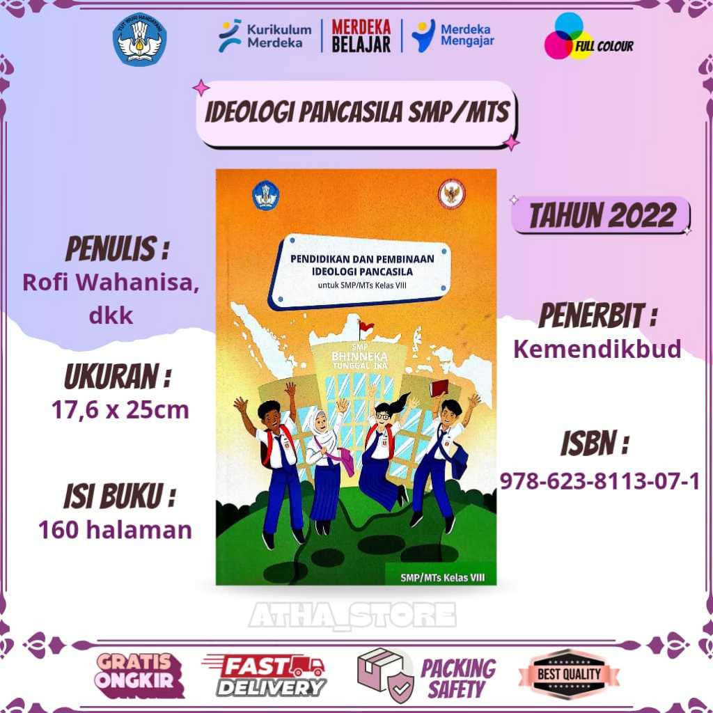 BUKU SISWA PENDIDIKAN DAN PEMBINAAN IDEOLOGI PANCASILA KELAS 8 KURIKULUM MERDEKA SMP/MTS - KEMENDIKB