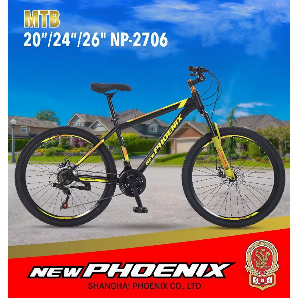Sepeda Gunung MTB 20 Inch 24 Inch Tipe 2706 PHOENIX Rem Cakram 21sp