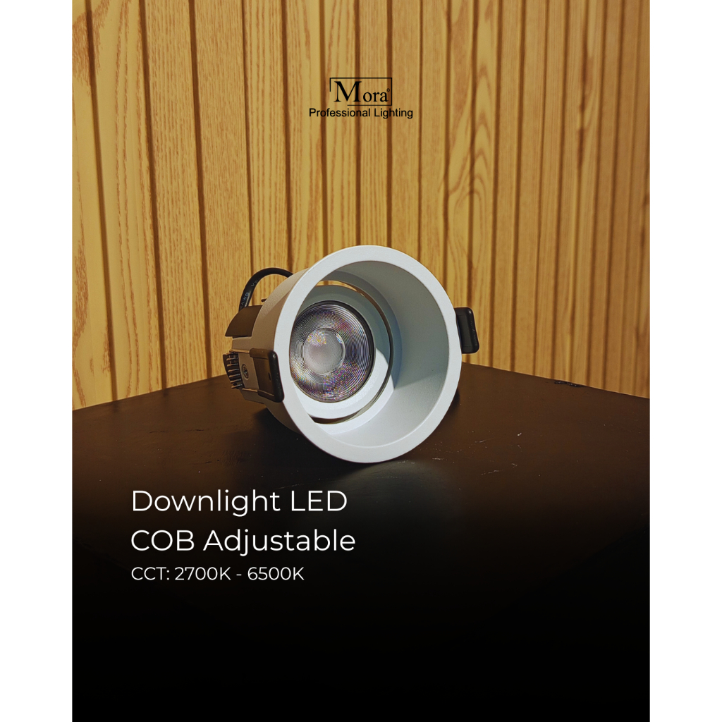 Mora Lampu Downlight LED COB Adjustable 2700K-6500K