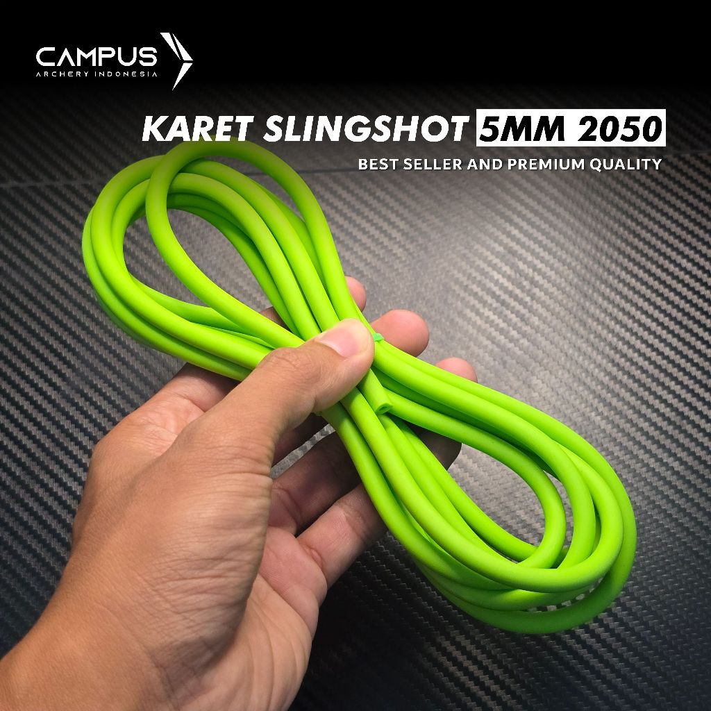Karet Ketapel Ikan 5MM 2050 Hijau Muda Slingshot Rubber Premium