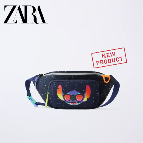 BAB555 Tas pinggang anak stitch tas selempang anak laki laki perempuan import tema luar angkasa