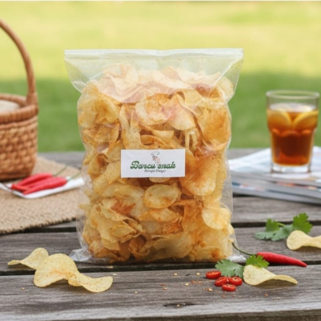 Keripik  Singkong Pedas / Keripik Singkong Original  Pedas 500Gram