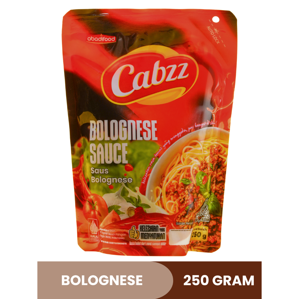 CABZZ - Bolognese Sauce | Saus Bolognese | 250 Gram | HALAL