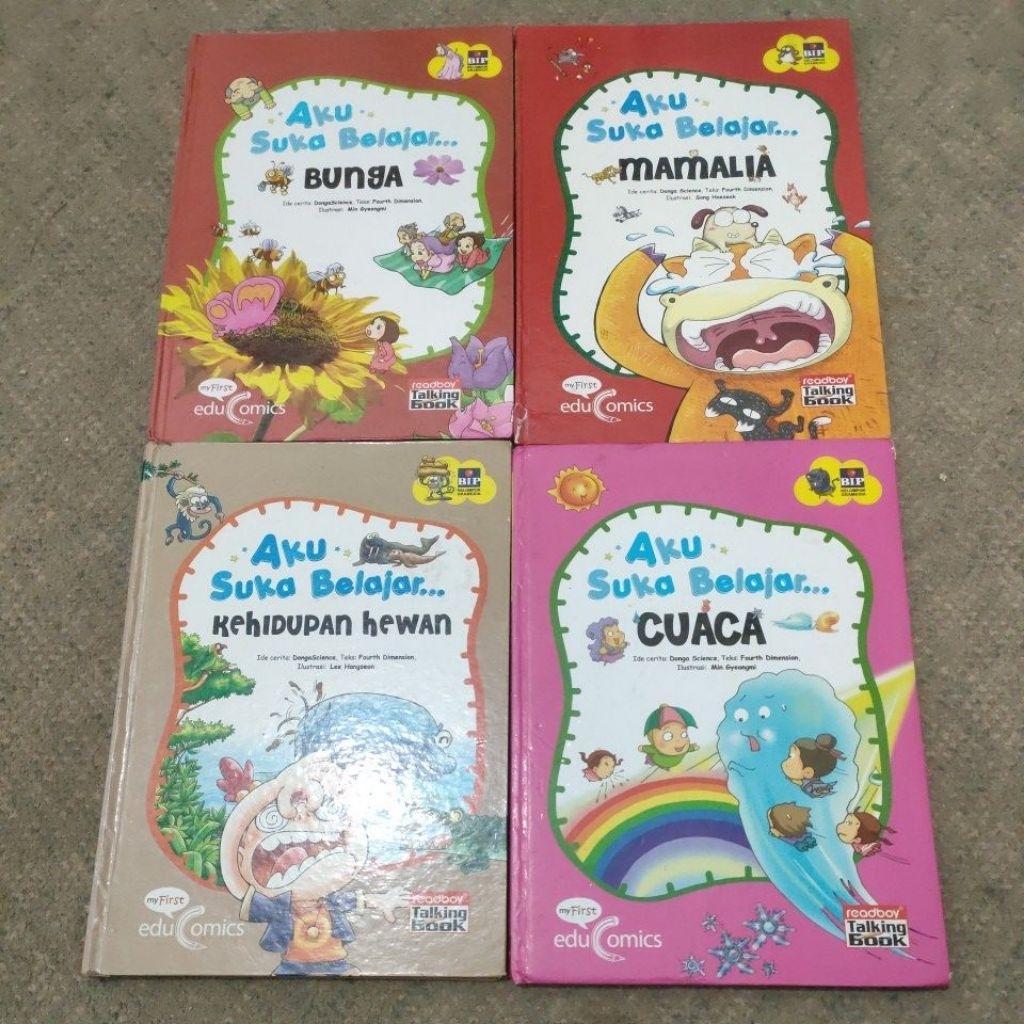 Preloved educomics Aku Suka Belajar bunga, mamalia, cuaca, hewan