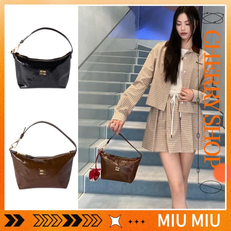 MIU MIU waxed lunchbox bag /Tas Tangan/Tas Selempang Wanita MIU MIU