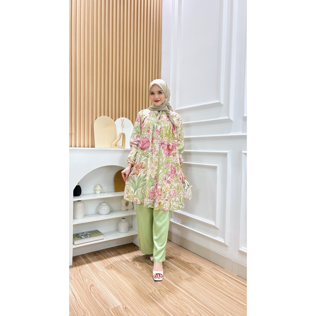 KINAN SET TUNIK BY KANAYA  | setelan kekinian  | setelan premium | setcel | baju jalan jalan