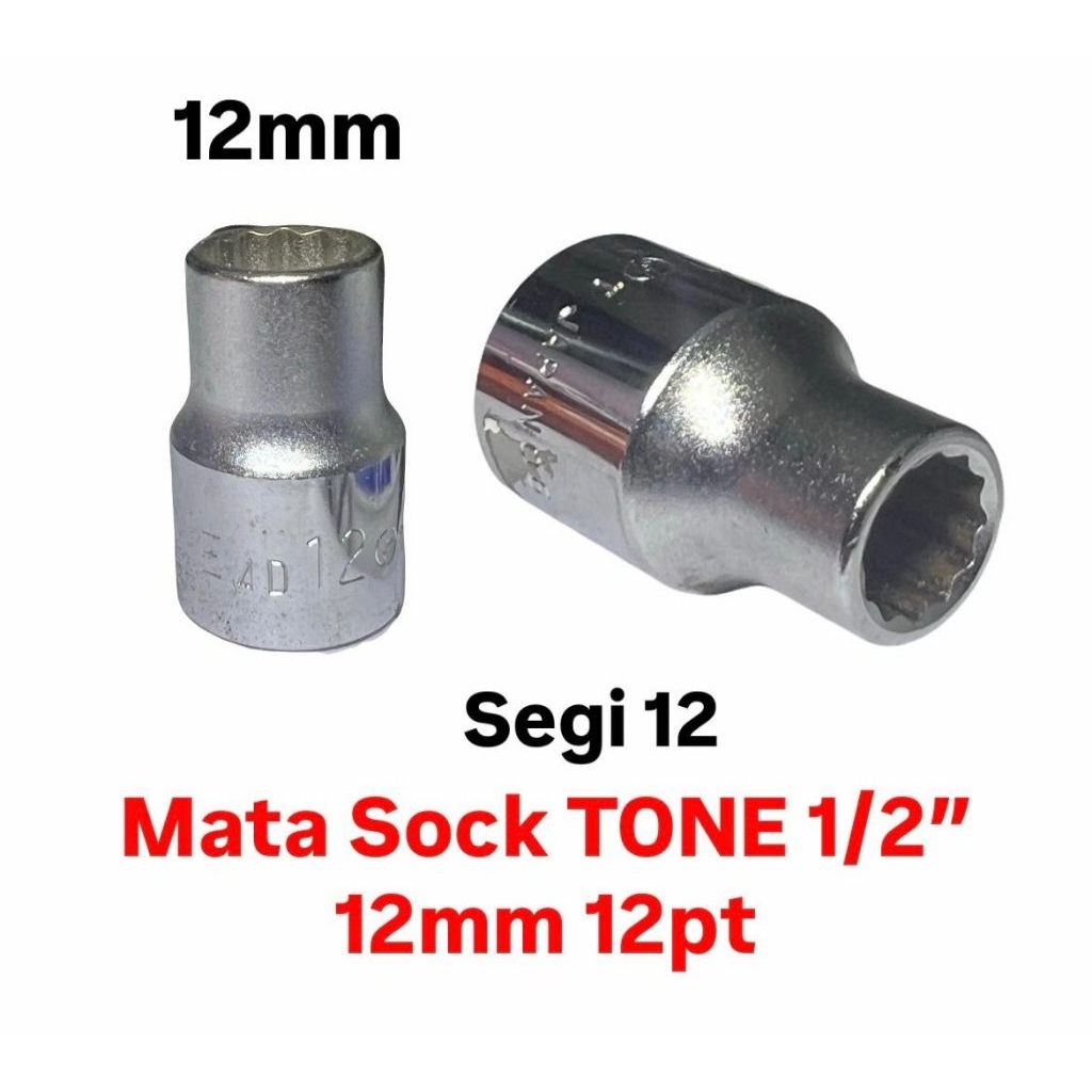 TONE Mata Sock 1/2" 12mm 12pt