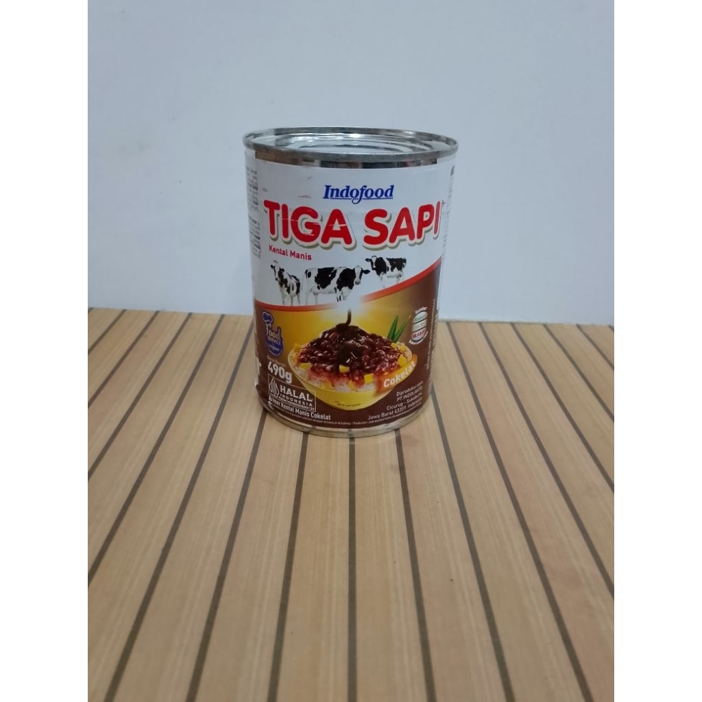 SUSU KENTAL MANIS COKLAT TIGA SAPI 490GRAM / TIGA SAPI SUSU KENTAL MANIS COKLAT