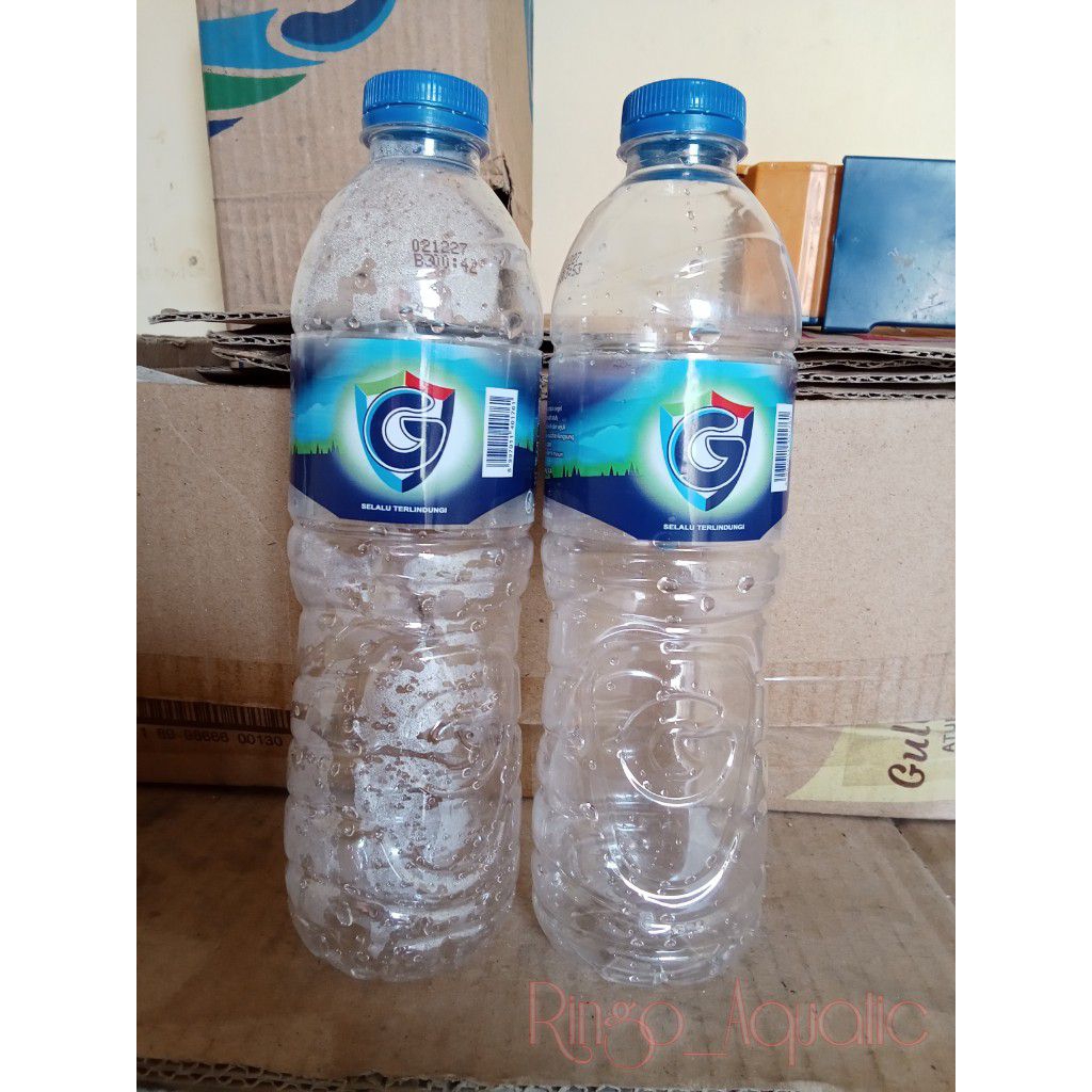 Botol aqua kosong 600 ml