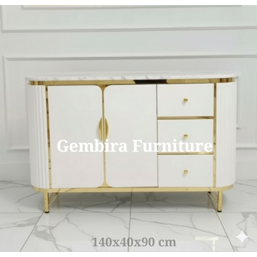 meja tv drawer lemari credenza bufet bifet laci pajangan hiasan