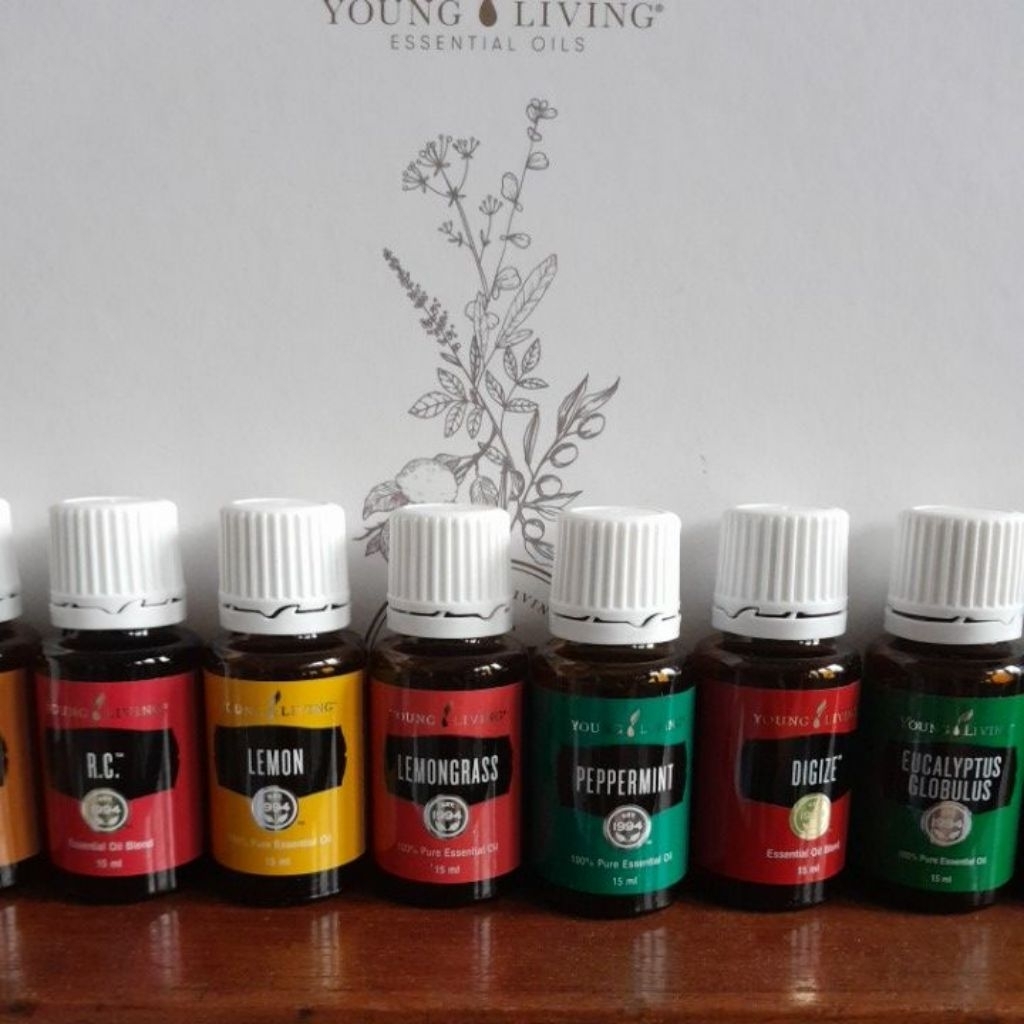 YL 15ml peppermint oil young living,lavender oil young living,lemon oil young living,eucalyptus oil 