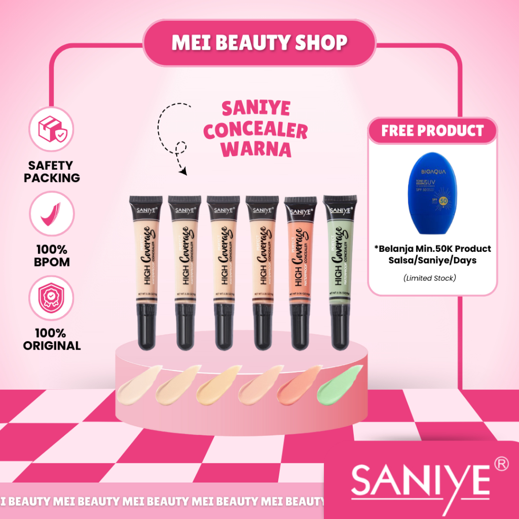 SANIYE 12 Warna Wajah Concealer Krim Foundation Blemish Cream Face Kosmetik R1072 / Concealer Saniye