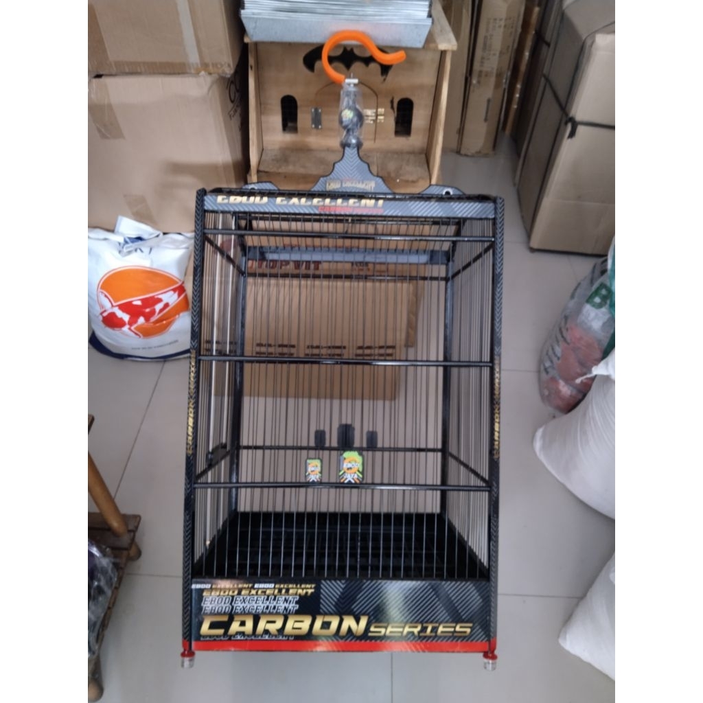 Sangkar kotak ebod decal jari jari fiber no 2  carbon original ebod jaya