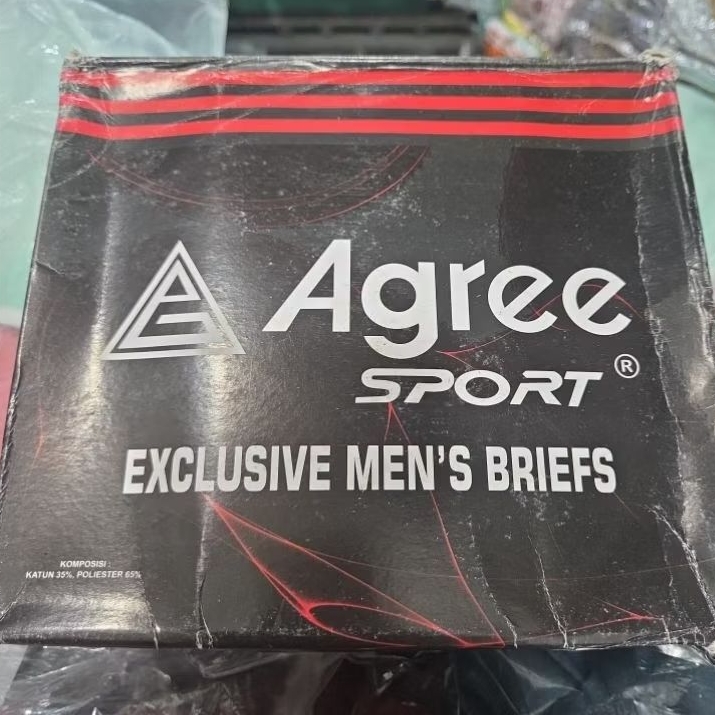 (GROSIR)/LUSINAN CD AGRE SPORT HITAM CODE 2317(12LEMBAR)