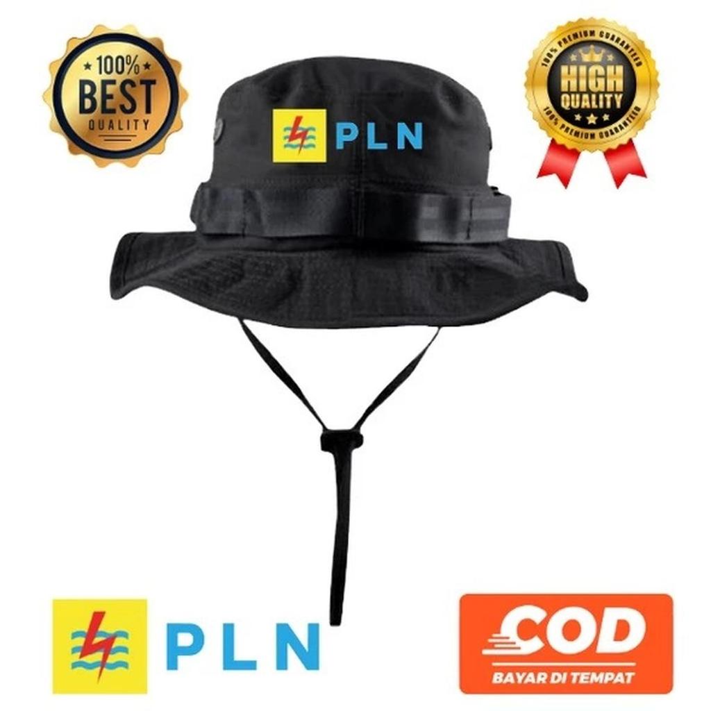 Topi Rimba Gunung Hat Cap Distro Bumn Pln Perusahaan Listrik ri Custom Nama sablon bordir souvenir o