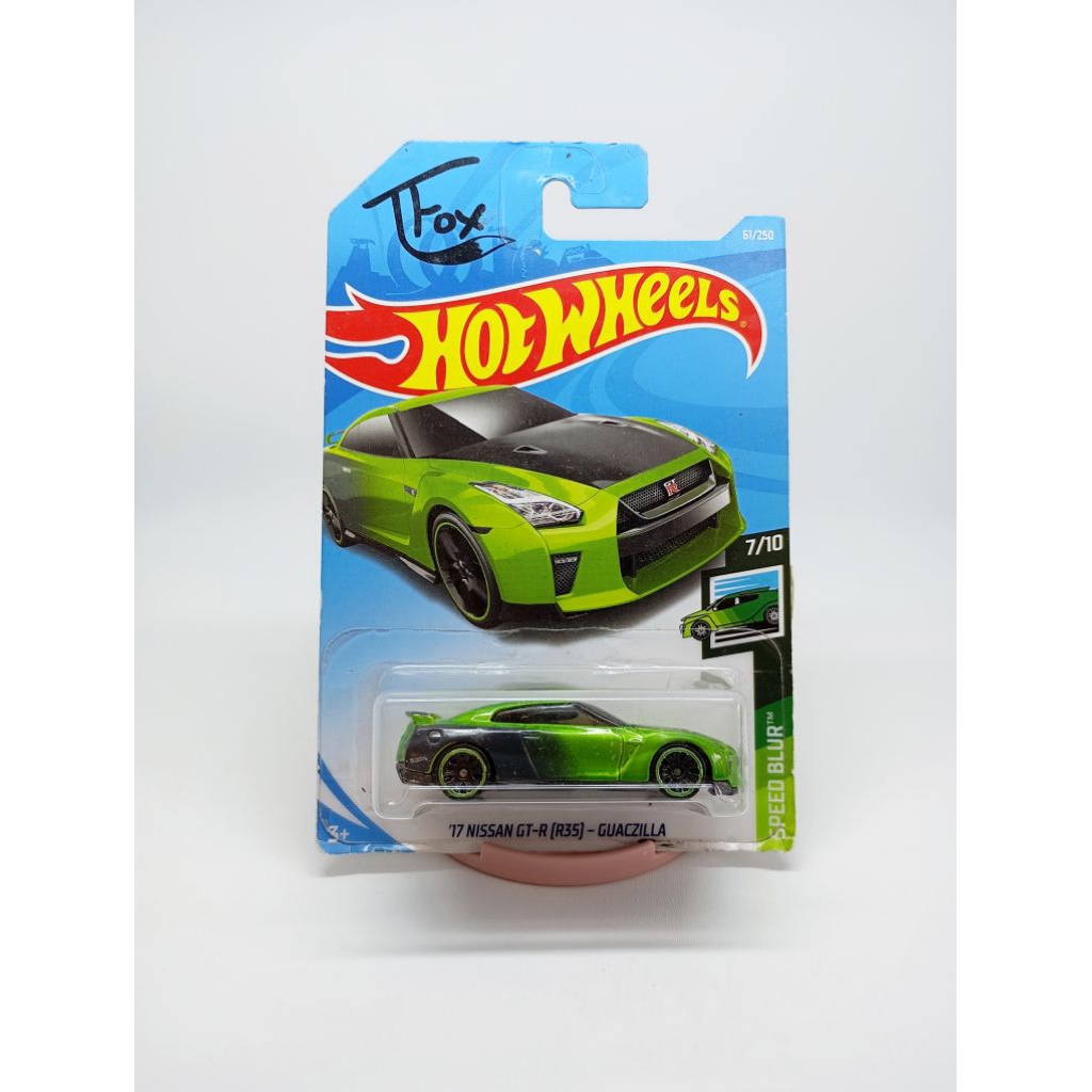 Hot Wheels TFox '17 Nissan GT-R [R35] Guaczilla Green Black