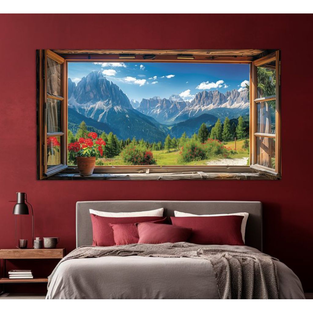 Lukisan Pemandangan Alam 3D Aesthetic Minimalis Modern