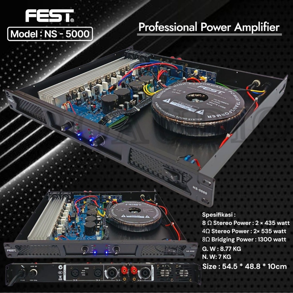 Power Fest NS 5000 / NS5000 Original Product Power Amplifier FEST NS-5000 Class H