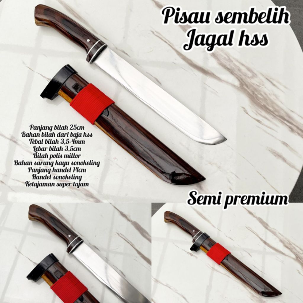 PISAU SEMBELIH KAMBING SAPI KLASIK BAJA HSS TAJAM