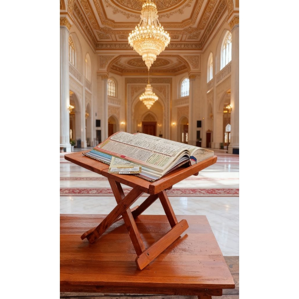 Rehal Miring Meja Ngaji Miring Rehal Al Quran miring Ukuran 36*26