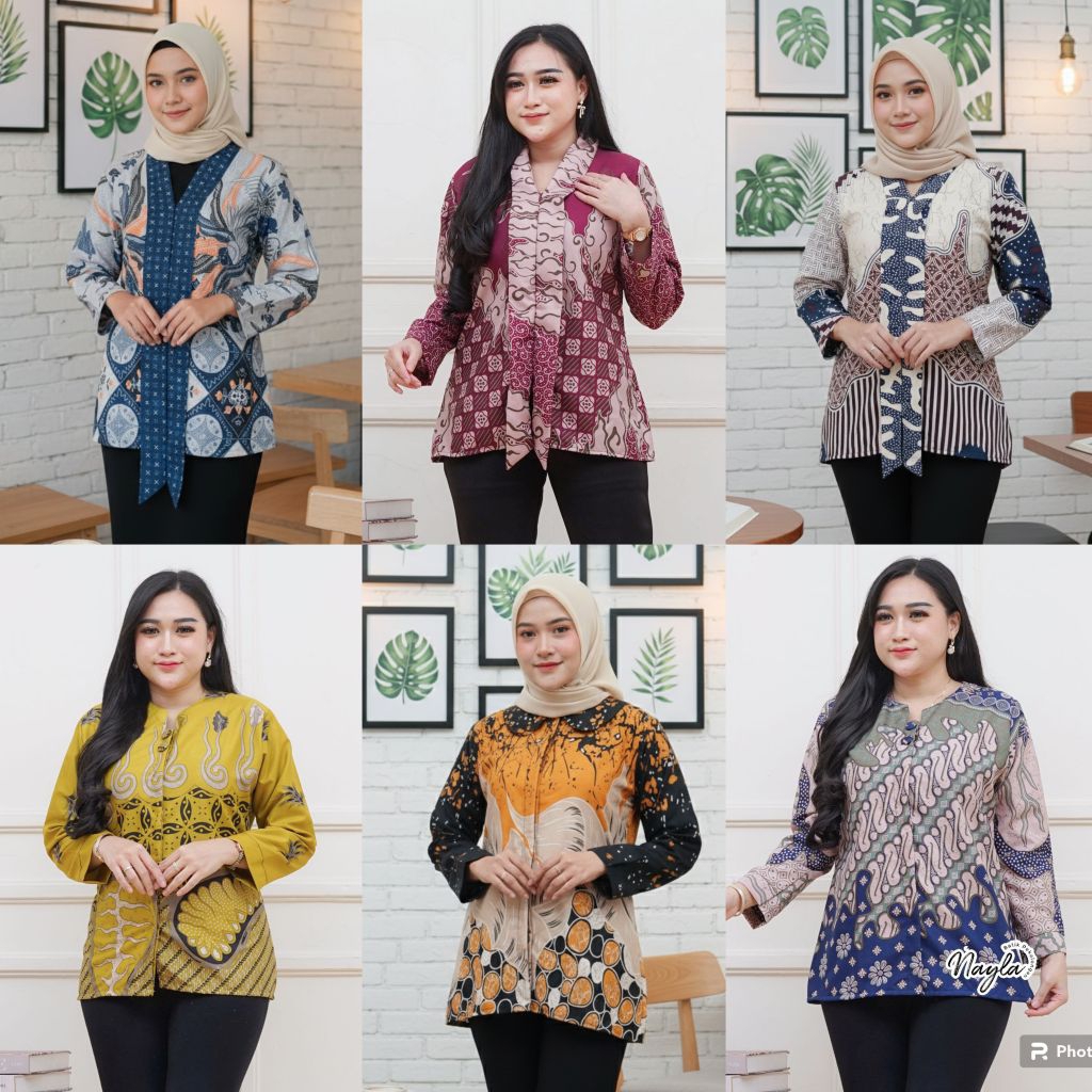 Blouse Batik Atasan Batik Wanita Blus Batik Cendrawasih Blarak Kipas