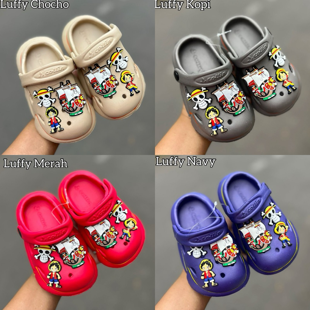 TERBARU sandal baim anak cowok lakilaki Luffy one piece