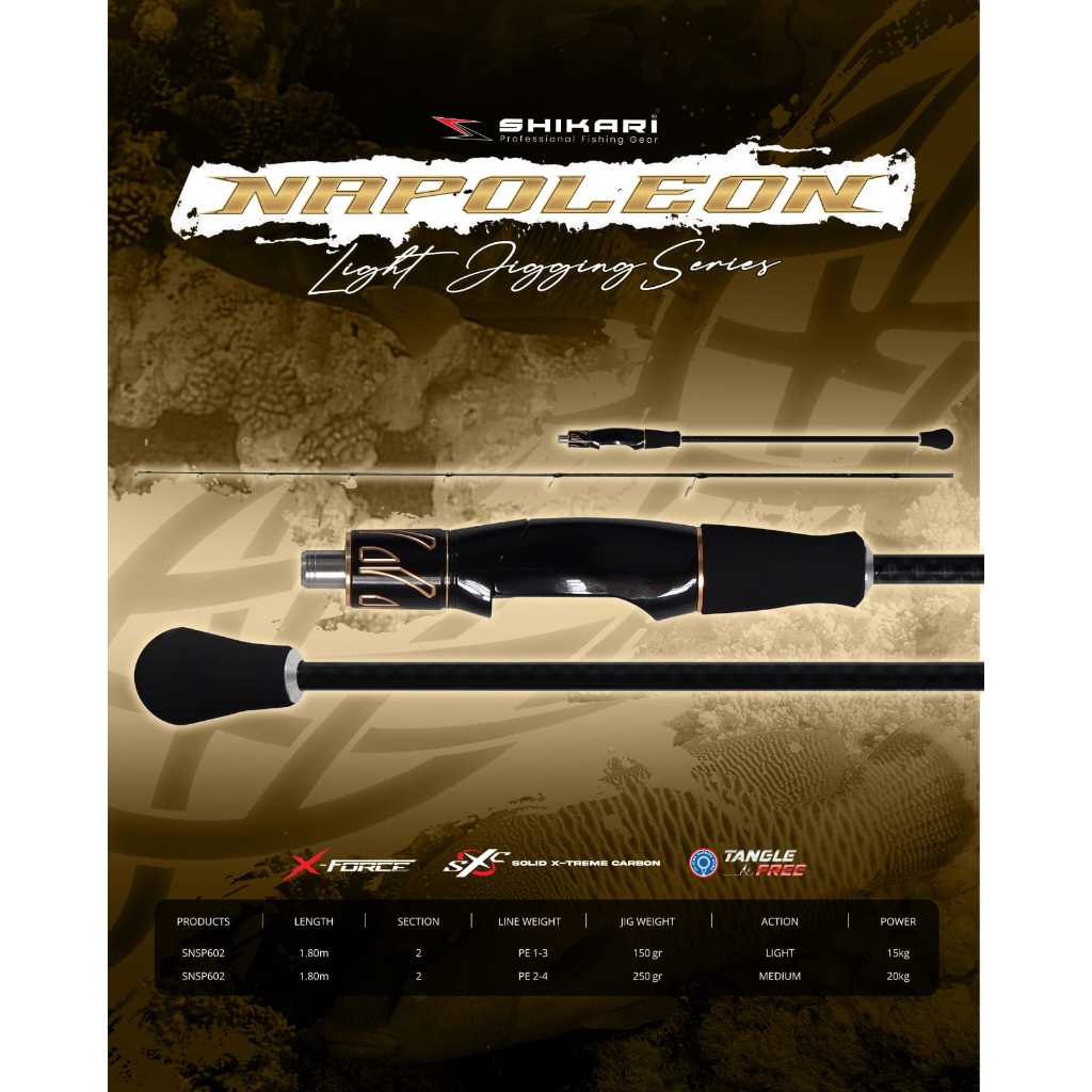 joran jigging SHIKARI NAPOLEON solid carbon