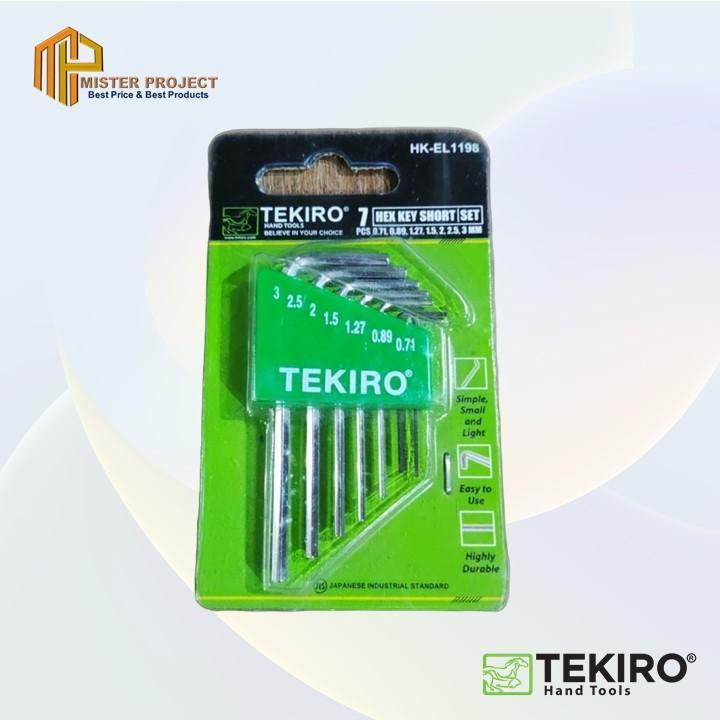 Kunci L elektronik/Kunci L kecil/Kunci L set elektronik 7 pcs Tekiro