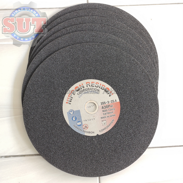 NIPPON RESIBON/ WD  Gerinda 14 inch WD potong 355 x 3 Mata cutting whell 14