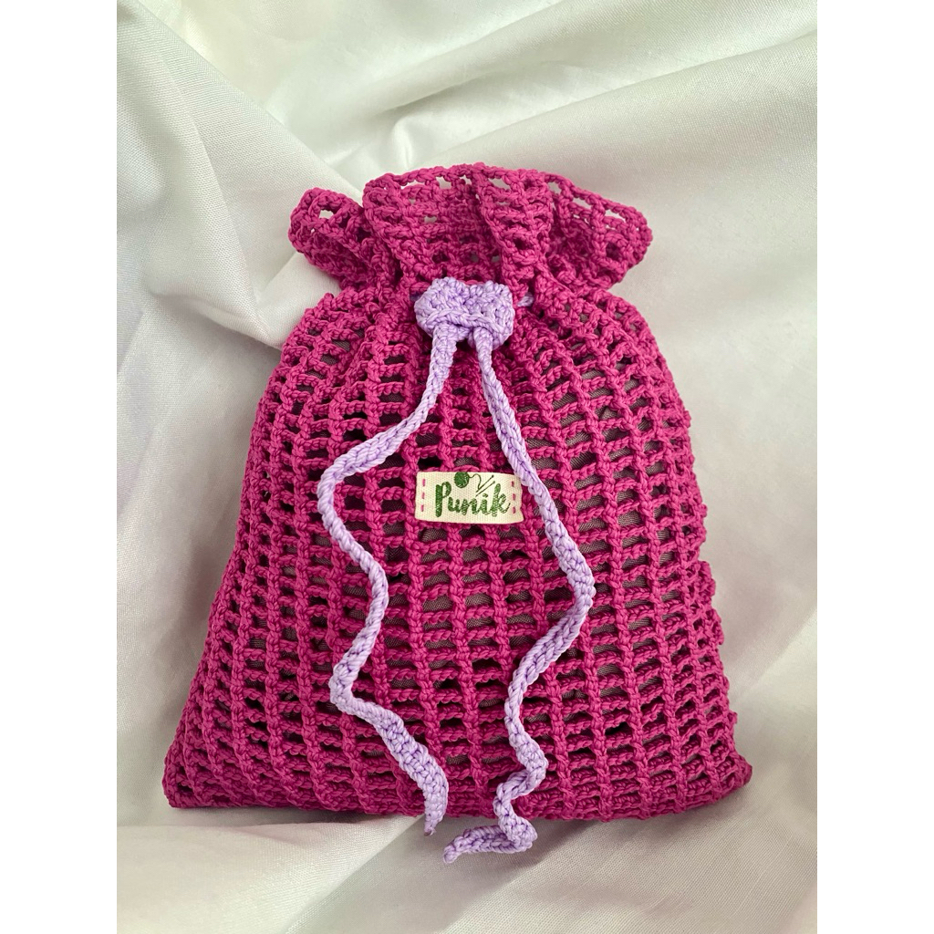 Pouch Rajut, Pouch Make-UP, Pouch Sejadah Travel