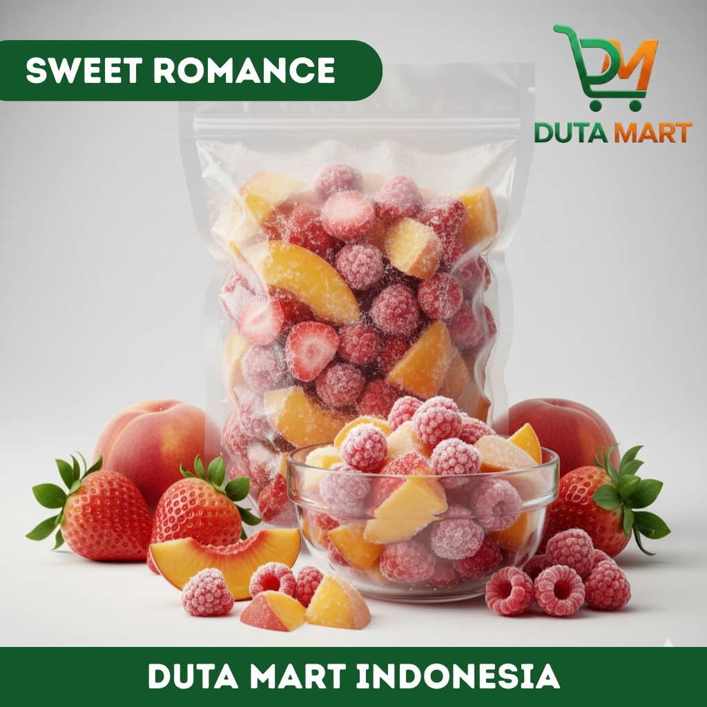 Sweet Romance Mix Frozen Fruit – Peach , Strawberry , Raspberry | Duta Buah Icether Bandung