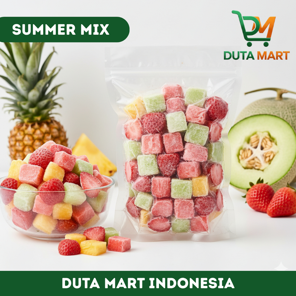 Summer Mix Frozen Fruit –Strawberry, Nanas, Melon | Duta Mart Bandung