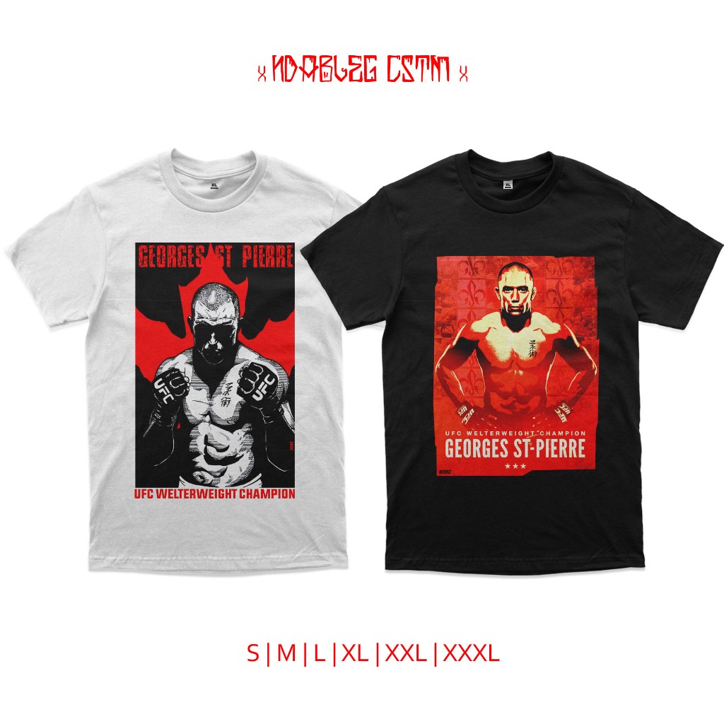 Kaos ufc Georges st pierre tshirt Georges st pierre combed 24s