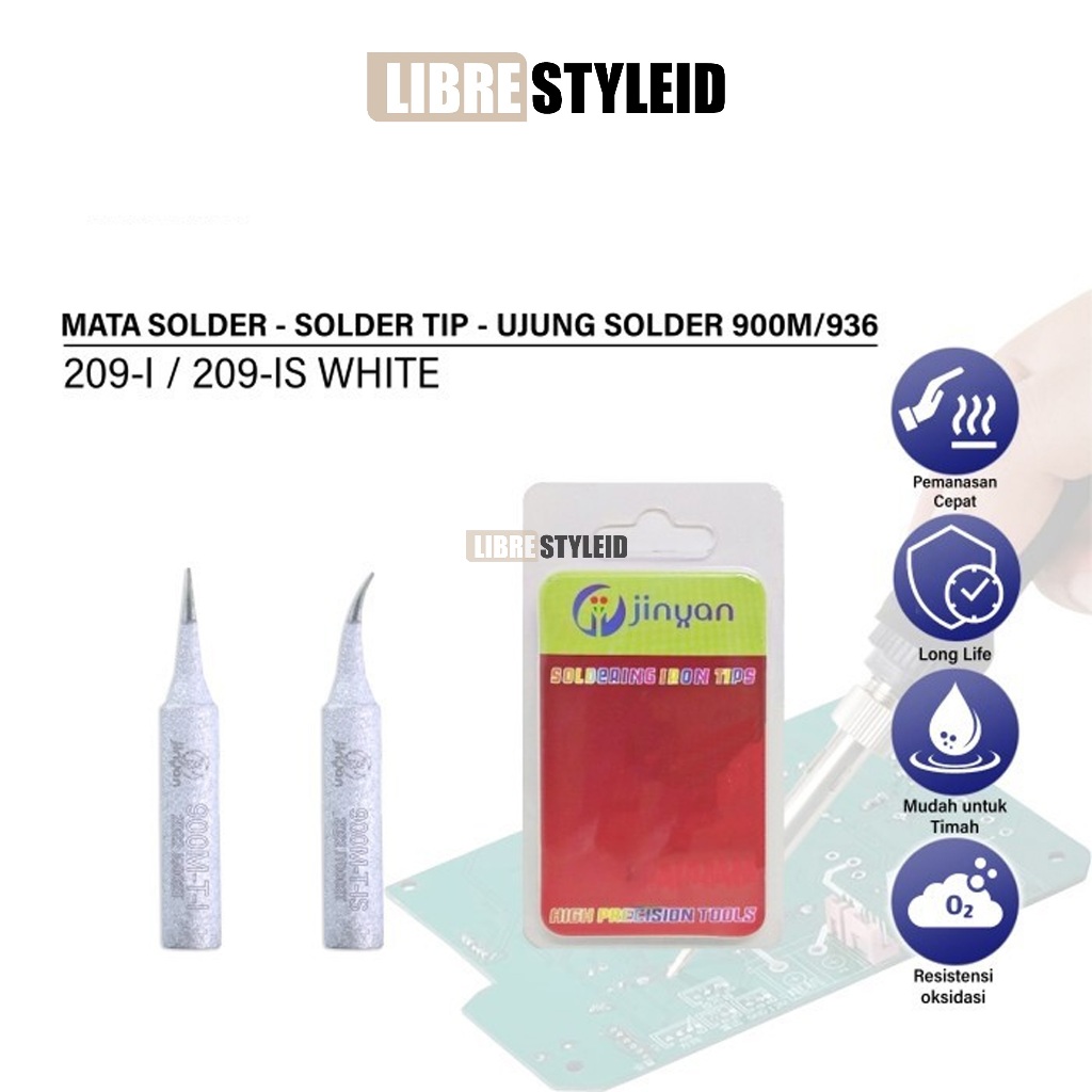 Jinyan 209-I/209-IS Mata solder Lurus Bengkok Solder tip Pemanas Patri Ujung Solder Soldering kit Pu