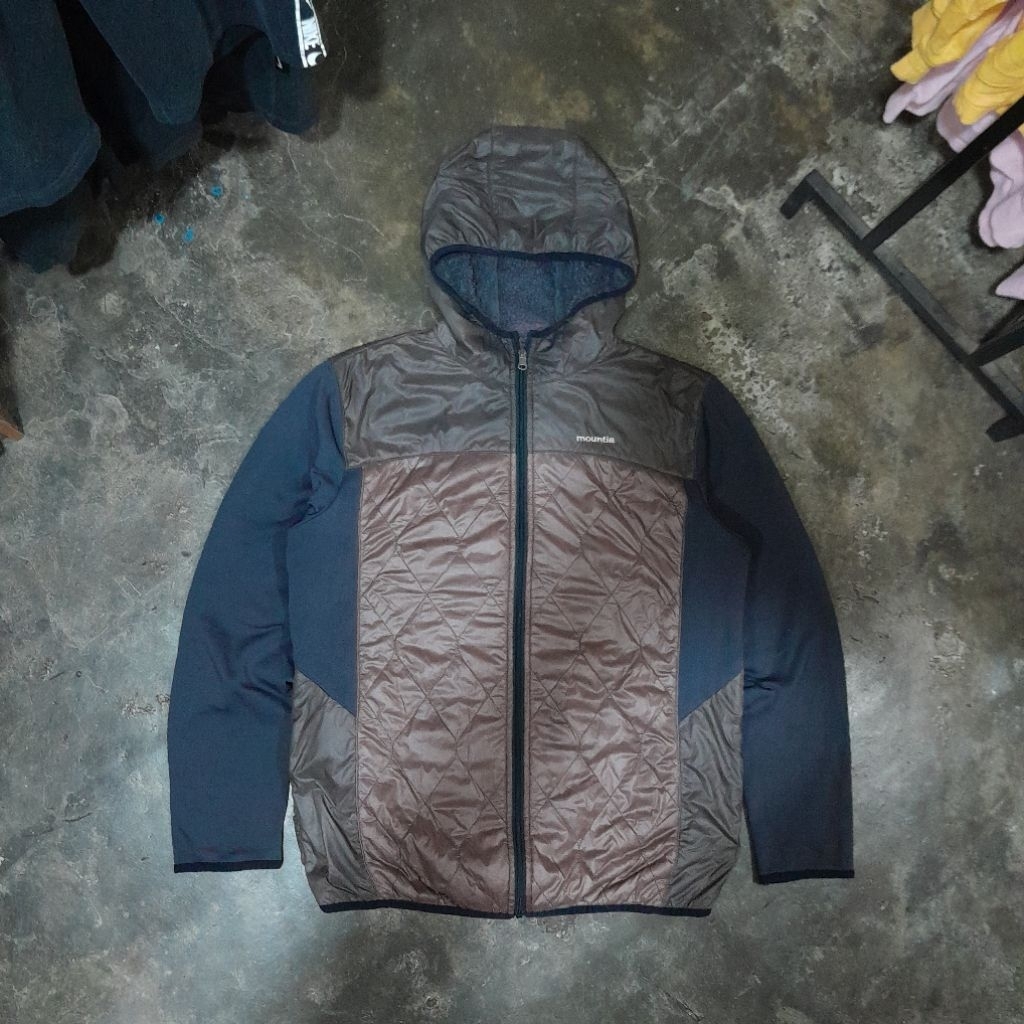 MOUNTIA QUILTED SHERPA JACKET BROWN-GREY