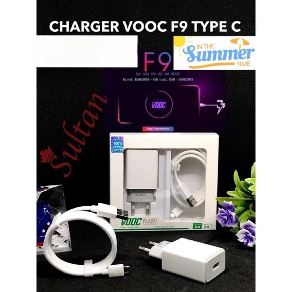 Charger Oppo F9 Micro Dan Type C SuperVooc  / Casan Oppo F9 [GLX]